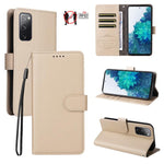 Custodia per telefono in pelle con portafoglio a 3 carte e protezione RFID, con texture litchi., For Galaxy S23 5G, For Galaxy S20 FE, For Galaxy S21 FE 5G