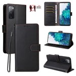 Custodia per telefono in pelle con portafoglio a 3 carte e protezione RFID, con texture litchi., For Galaxy S23 5G, For Galaxy S20 FE, For Galaxy S21 FE 5G