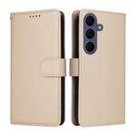 Custodia per telefono in pelle con portafoglio a 3 carte e protezione RFID, con texture litchi., For Galaxy S26 FE 5G, For Galaxy S26+ 5G, For Galaxy S25 FE 5G, For Galaxy S25 Edge 5G