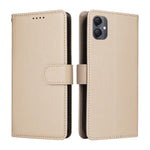 Custodia per telefono in pelle con portafoglio a 3 carte e protezione RFID, con texture litchi., For Samsung Galaxy A05, For Samsung Galaxy A05s, For Samsung Galaxy A25 5G Global, For Samsung Galaxy A24 4G