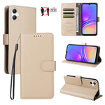 Custodia per telefono in pelle con portafoglio a 3 carte e protezione RFID, con texture litchi., For Samsung Galaxy A07 4G / 5G, For Samsung Galaxy A06 4G / 5G, For Samsung Galaxy A56 5G, For Samsung Galaxy A16 4G / 5G / A26