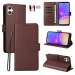 Custodia per telefono in pelle con portafoglio a 3 carte e protezione RFID, con texture litchi., For Samsung Galaxy A07 4G / 5G, For Samsung Galaxy A06 4G / 5G, For Samsung Galaxy A56 5G, For Samsung Galaxy A16 4G / 5G / A26