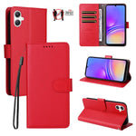 Custodia per telefono in pelle con portafoglio a 3 carte e protezione RFID, con texture litchi., For Samsung Galaxy A07 4G / 5G, For Samsung Galaxy A06 4G / 5G, For Samsung Galaxy A56 5G, For Samsung Galaxy A16 4G / 5G / A26