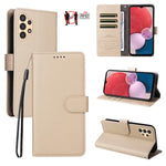 Custodia per telefono in pelle con portafoglio a 3 carte e protezione RFID, con texture litchi., For Samsung Galaxy A54 5G, For Samsung Galaxy A13 4G / 5G, For Samsung Galaxy A53 5G, For Samsung Galaxy A73 5G