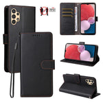 Custodia per telefono in pelle con portafoglio a 3 carte e protezione RFID, con texture litchi., For Samsung Galaxy A54 5G, For Samsung Galaxy A13 4G / 5G, For Samsung Galaxy A53 5G, For Samsung Galaxy A73 5G