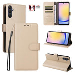 Custodia per telefono in pelle con portafoglio a 3 carte e protezione RFID, con texture litchi., For Samsung Galaxy A05, For Samsung Galaxy A05s, For Samsung Galaxy A25 5G Global, For Samsung Galaxy A24 4G