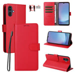 Custodia per telefono in pelle con portafoglio a 3 carte e protezione RFID, con texture litchi., For Galaxy A57 5G, For Galaxy A37 5G, For Galaxy A27 5G, For Samsung Galaxy A25e
