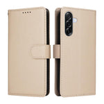 Custodia per telefono in pelle con portafoglio a 3 carte e protezione RFID, con texture litchi., For Samsung Galaxy A36 5G, For Samsung Galaxy A15 4G / 5G, For Samsung Galaxy A55 5G, For Samsung Galaxy A35 5G