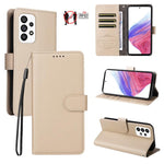 Custodia per telefono in pelle con portafoglio a 3 carte e protezione RFID, con texture litchi., For Samsung Galaxy A54 5G, For Samsung Galaxy A13 4G / 5G, For Samsung Galaxy A53 5G, For Samsung Galaxy A73 5G
