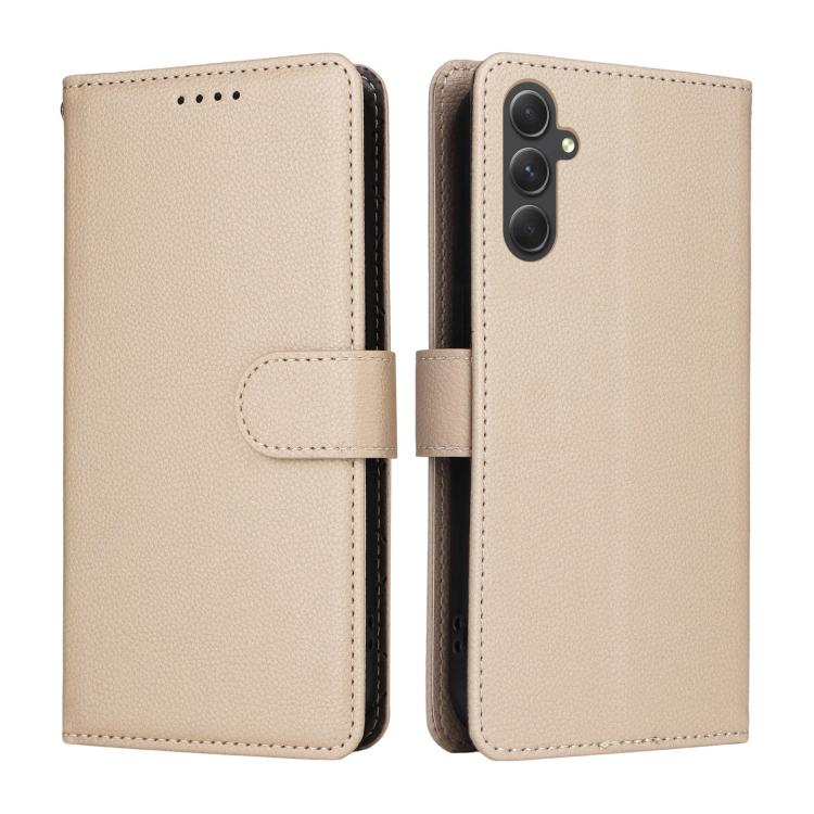 Custodia per telefono in pelle con portafoglio a 3 carte e protezione RFID, con texture litchi., For Samsung Galaxy A54 5G, For Samsung Galaxy A13 4G / 5G, For Samsung Galaxy A53 5G, For Samsung Galaxy A73 5G