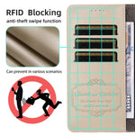 Custodia per telefono in pelle con portafoglio a 3 carte e protezione RFID, con texture litchi., For Samsung Galaxy A54 5G, For Samsung Galaxy A13 4G / 5G, For Samsung Galaxy A53 5G, For Samsung Galaxy A73 5G