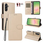 Custodia per telefono in pelle con portafoglio a 3 carte e protezione RFID, con texture litchi., For Samsung Galaxy A07 4G / 5G, For Samsung Galaxy A06 4G / 5G, For Samsung Galaxy A56 5G, For Samsung Galaxy A16 4G / 5G / A26