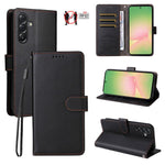 Custodia per telefono in pelle con portafoglio a 3 carte e protezione RFID, con texture litchi., For Samsung Galaxy A07 4G / 5G, For Samsung Galaxy A06 4G / 5G, For Samsung Galaxy A56 5G, For Samsung Galaxy A16 4G / 5G / A26
