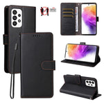Custodia per telefono in pelle con portafoglio a 3 carte e protezione RFID, con texture litchi., For Samsung Galaxy A54 5G, For Samsung Galaxy A13 4G / 5G, For Samsung Galaxy A53 5G, For Samsung Galaxy A73 5G