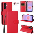 Custodia per telefono in pelle con portafoglio a 3 carte e protezione RFID, con texture litchi., For Galaxy A57 5G, For Galaxy A37 5G, For Galaxy A27 5G, For Samsung Galaxy A25e