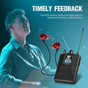 Ricevitore monitoraggio audio wireless DEBRA ER-102 con auricolar