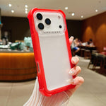 Custodia per telefono ibrida 3 in 1 in TPU opaco trasparente con tecnologia PC., For iPhone 17 Pro Max, For iPhone 17 Pro