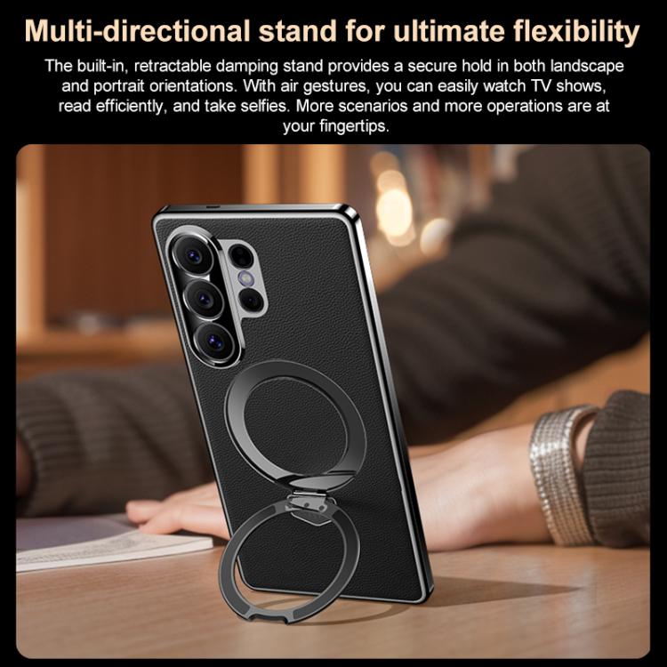 Custodia per telefono in pelle liscia con supporto MagSafe., For Samsung Galaxy S26 Ultra 5G, For Samsung Galaxy S25 Ultra 5G, For Samsung Galaxy S24 Ultra 5G, For Samsung Galaxy S23 Ultra 5G