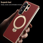 Custodia per telefono in pelle liscia con supporto MagSafe., For Samsung Galaxy S26 Ultra 5G, For Samsung Galaxy S25 Ultra 5G, For Samsung Galaxy S24 Ultra 5G, For Samsung Galaxy S23 Ultra 5G
