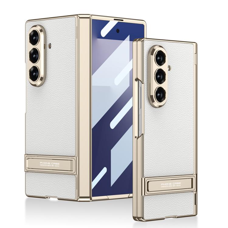 Custodia magnetica in pelle GKK integrata per telefono Triumph Phantom con supporto, For Galaxy Z Flip8 5G, For Samsung Galaxy Z Fold7 5G, For Samsung Galaxy Z Flip7 5G