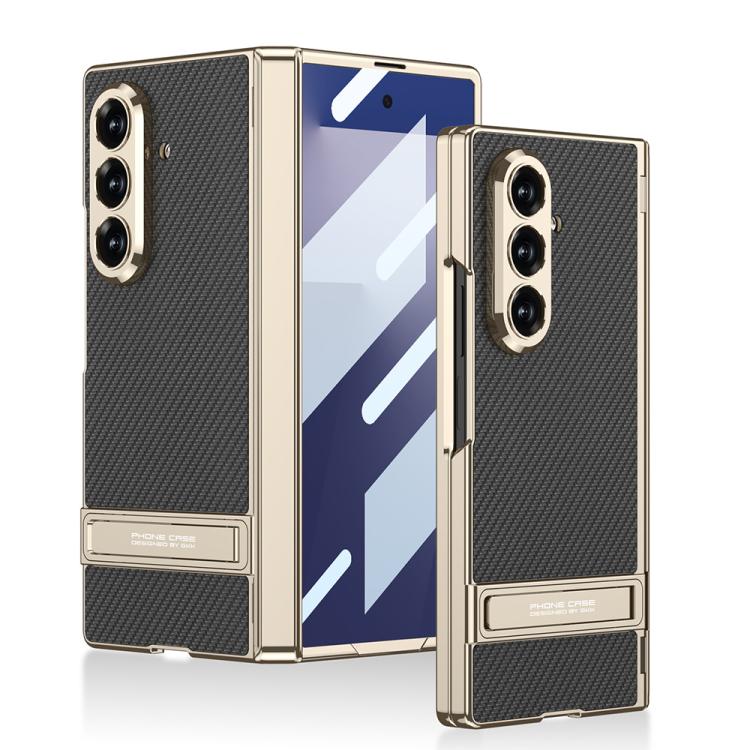 Custodia magnetica in pelle GKK integrata per telefono Triumph Phantom con supporto, For Galaxy Z Flip8 5G, For Samsung Galaxy Z Fold7 5G, For Samsung Galaxy Z Flip7 5G