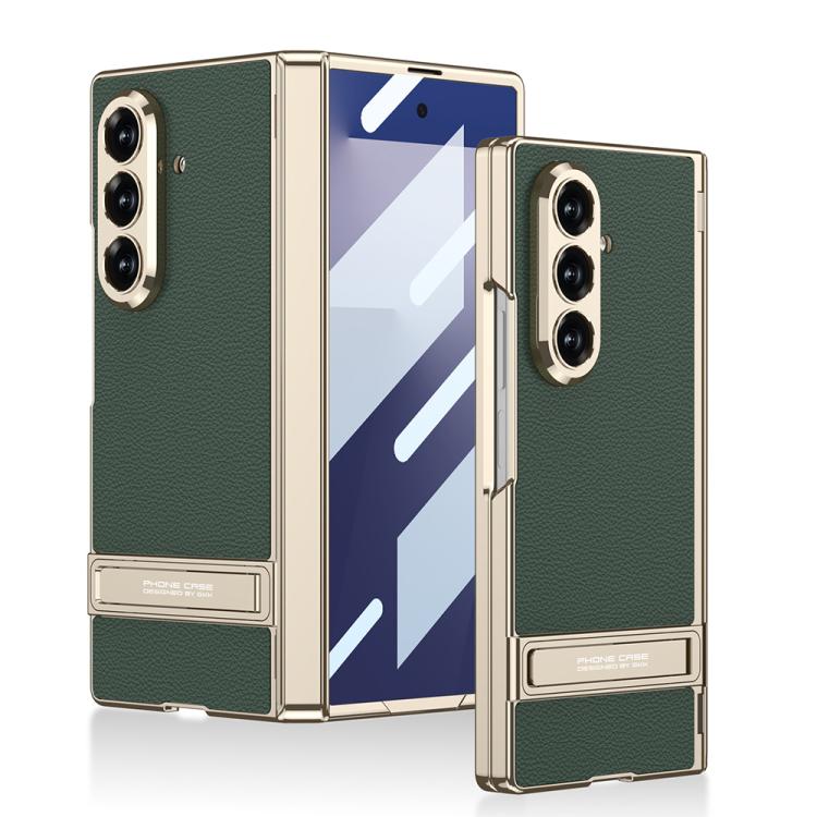 Custodia magnetica in pelle GKK integrata per telefono Triumph Phantom con supporto, For Galaxy Z Flip8 5G, For Samsung Galaxy Z Fold7 5G, For Samsung Galaxy Z Flip7 5G