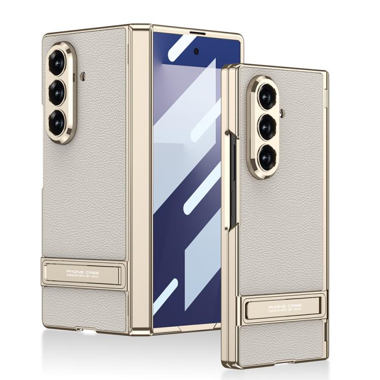 Custodia magnetica in pelle GKK integrata per telefono Triumph Phantom con supporto, For Galaxy Z Flip8 5G, For Samsung Galaxy Z Fold7 5G, For Samsung Galaxy Z Flip7 5G