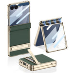 Custodia magnetica in pelle GKK integrata per telefono Triumph Phantom con supporto, For Galaxy Z Flip8 5G, For Samsung Galaxy Z Fold7 5G, For Samsung Galaxy Z Flip7 5G