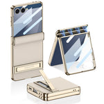 Custodia magnetica in pelle GKK integrata per telefono Triumph Phantom con supporto, For Galaxy Z Flip8 5G, For Samsung Galaxy Z Fold7 5G, For Samsung Galaxy Z Flip7 5G