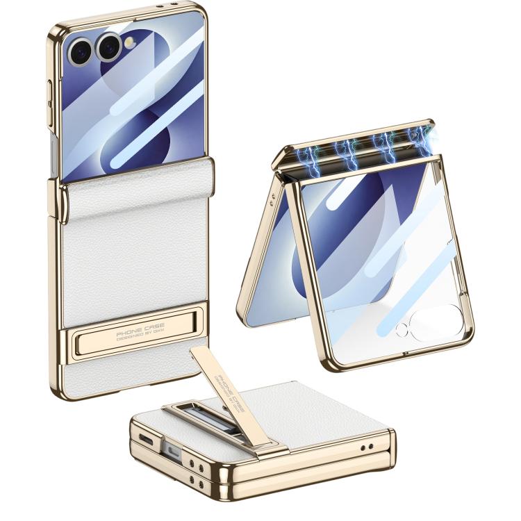 Custodia magnetica in pelle GKK integrata per telefono Triumph Phantom con supporto, For Galaxy Z Flip8 5G, For Samsung Galaxy Z Fold7 5G, For Samsung Galaxy Z Flip7 5G