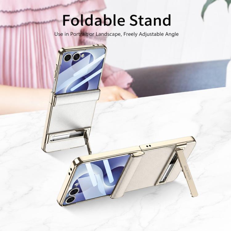 Custodia magnetica in pelle GKK integrata per telefono Triumph Phantom con supporto, For Galaxy Z Flip8 5G, For Samsung Galaxy Z Fold7 5G, For Samsung Galaxy Z Flip7 5G