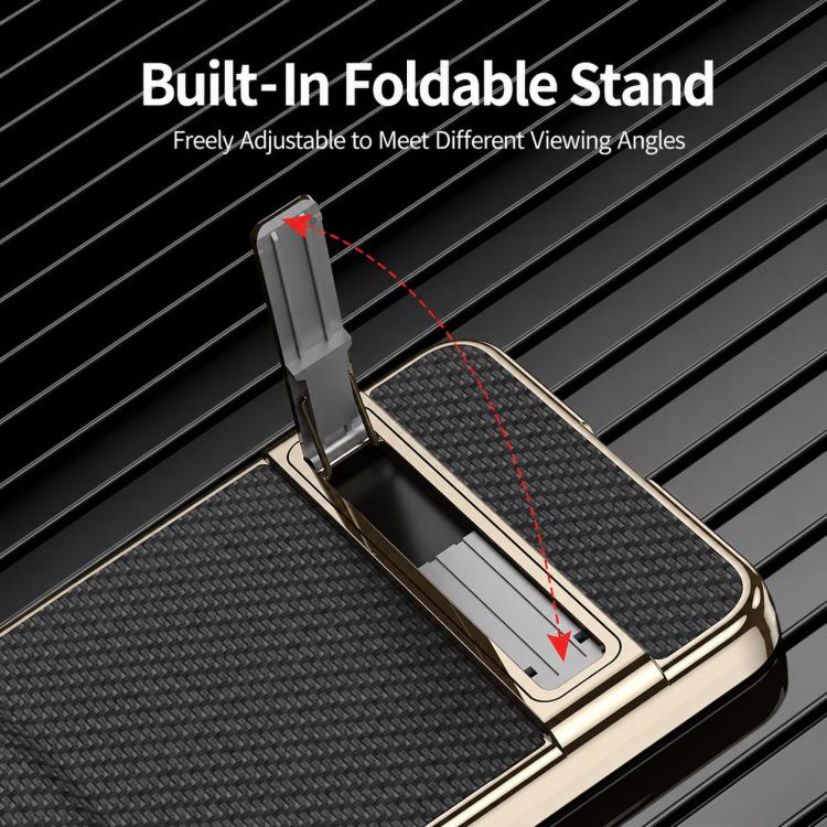 Custodia magnetica in pelle GKK integrata per telefono Triumph Phantom con supporto, For Galaxy Z Flip8 5G, For Samsung Galaxy Z Fold7 5G, For Samsung Galaxy Z Flip7 5G