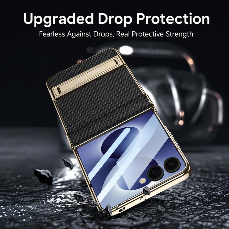 Custodia magnetica in pelle GKK integrata per telefono Triumph Phantom con supporto, For Galaxy Z Flip8 5G, For Samsung Galaxy Z Fold7 5G, For Samsung Galaxy Z Flip7 5G