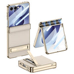 Custodia magnetica in pelle GKK integrata per telefono Triumph Phantom con supporto, For Galaxy Z Flip8 5G, For Samsung Galaxy Z Fold7 5G, For Samsung Galaxy Z Flip7 5G
