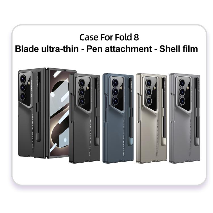 Custodia per telefono GKK Integrated Blade ultra sottile a copertura totale con scomparto per penna, penna inclusa, For Galaxy Z Fold8 Ultra 5G, For Samsung Galaxy Z Fold7 5G