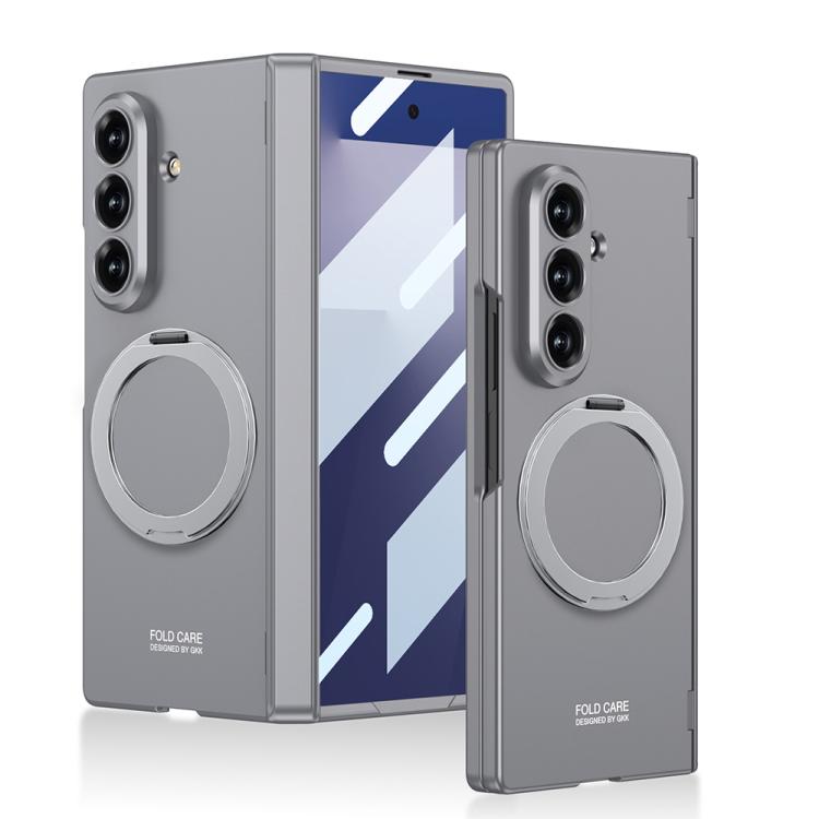 Custodia per telefono GKK con cerniera pieghevole magnetica integrata e supporto girevole, a copertura totale., For Galaxy Z Fold8 Ultra 5G, For Samsung Galaxy Z Fold7 5G