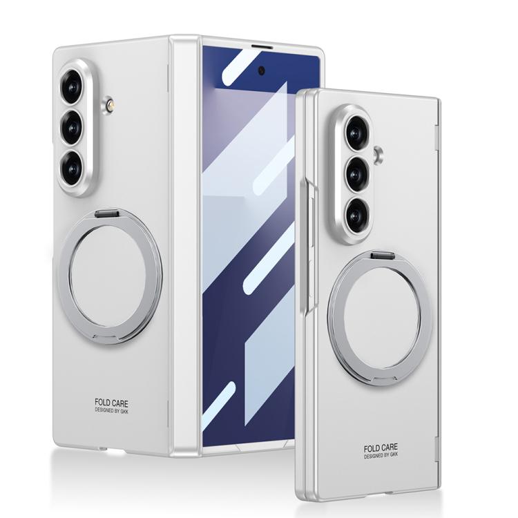 Custodia per telefono GKK con cerniera pieghevole magnetica integrata e supporto girevole, a copertura totale., For Galaxy Z Fold8 Ultra 5G, For Samsung Galaxy Z Fold7 5G