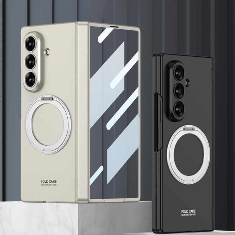 Custodia per telefono GKK con cerniera pieghevole magnetica integrata e supporto girevole, a copertura totale., For Galaxy Z Fold8 Ultra 5G, For Samsung Galaxy Z Fold7 5G