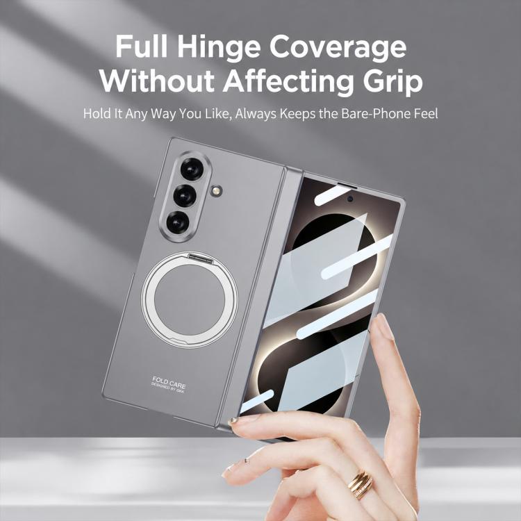 Custodia per telefono GKK con cerniera pieghevole magnetica integrata e supporto girevole, a copertura totale., For Galaxy Z Fold8 Ultra 5G, For Samsung Galaxy Z Fold7 5G
