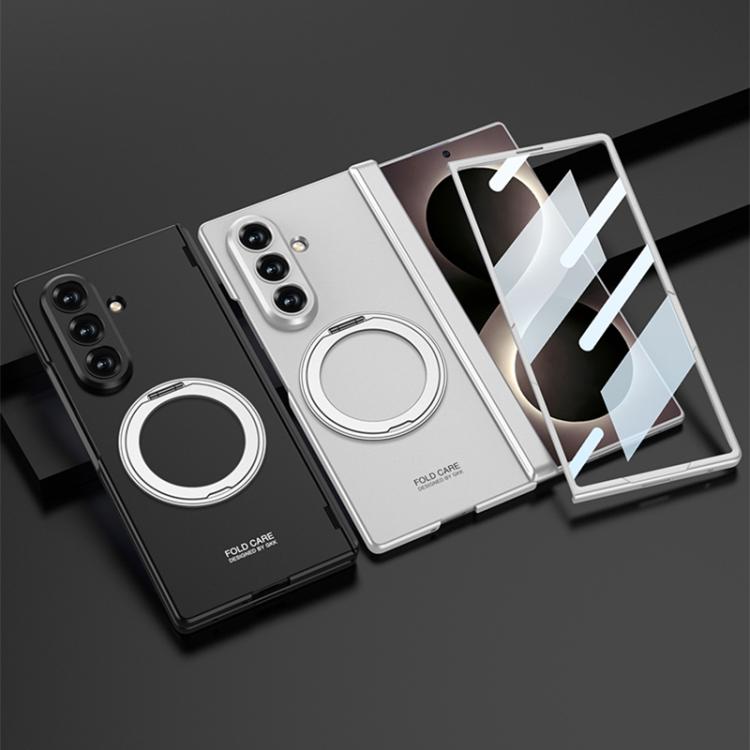 Custodia per telefono GKK con cerniera pieghevole magnetica integrata e supporto girevole, a copertura totale., For Galaxy Z Fold8 Ultra 5G, For Samsung Galaxy Z Fold7 5G