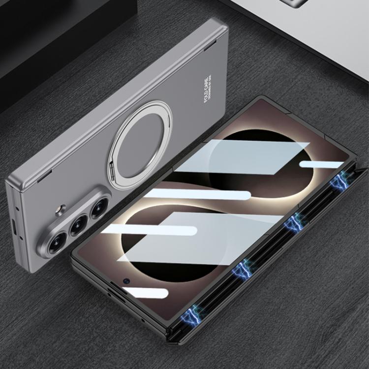 Custodia per telefono GKK con cerniera pieghevole magnetica integrata e supporto girevole, a copertura totale., For Galaxy Z Fold8 Ultra 5G, For Samsung Galaxy Z Fold7 5G
