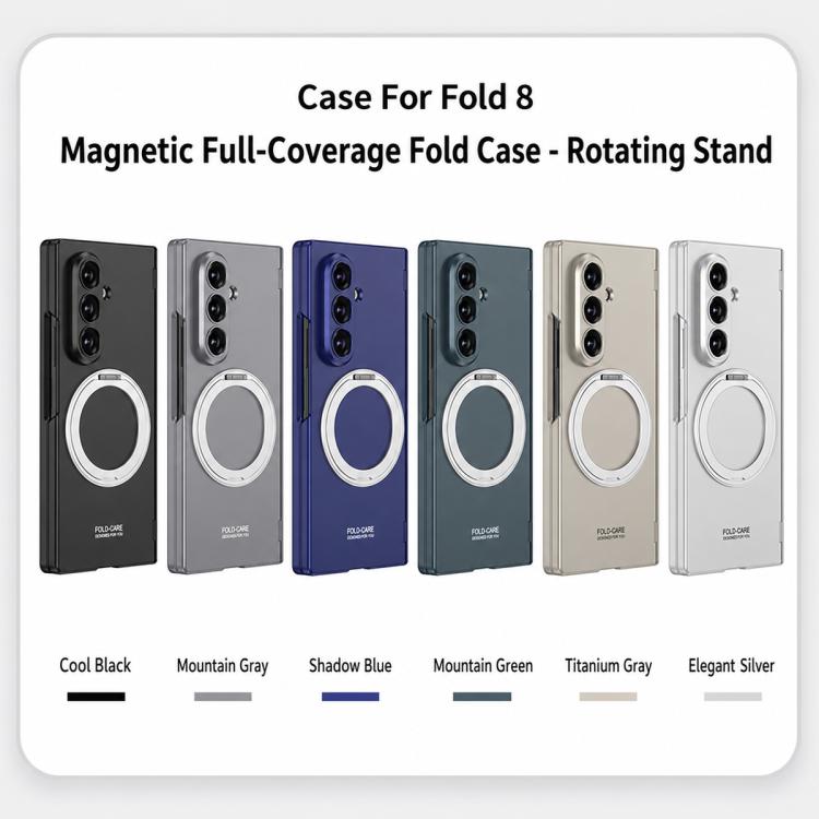Custodia per telefono GKK con cerniera pieghevole magnetica integrata e supporto girevole, a copertura totale., For Galaxy Z Fold8 Ultra 5G, For Samsung Galaxy Z Fold7 5G