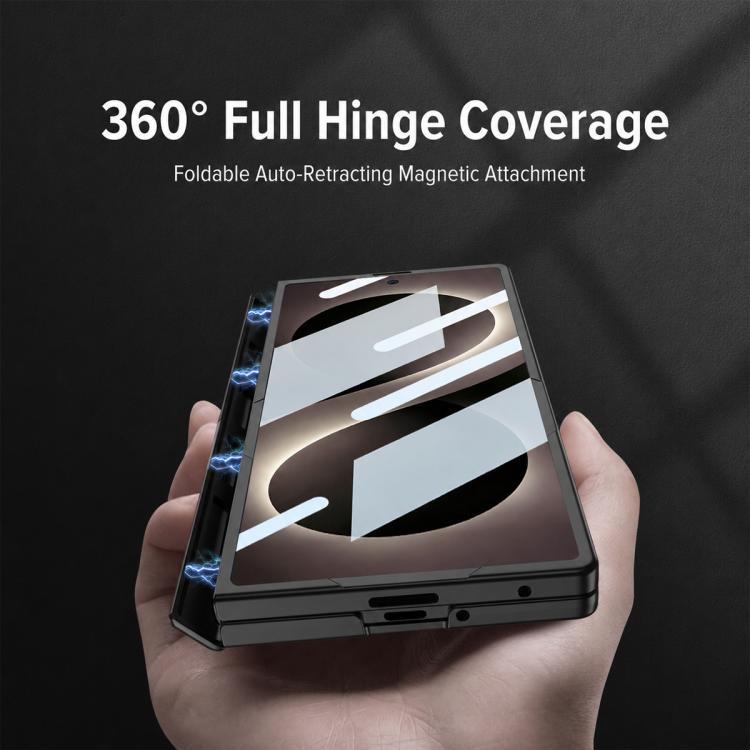 Custodia per telefono GKK con cerniera pieghevole magnetica integrata e supporto girevole, a copertura totale., For Galaxy Z Fold8 Ultra 5G, For Samsung Galaxy Z Fold7 5G