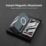 Custodia per telefono GKK con cerniera pieghevole magnetica integrata e supporto girevole, a copertura totale., For Galaxy Z Fold8 Ultra 5G, For Samsung Galaxy Z Fold7 5G