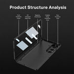 Custodia per telefono GKK con cerniera pieghevole magnetica integrata e supporto girevole, a copertura totale., For Galaxy Z Fold8 Ultra 5G, For Samsung Galaxy Z Fold7 5G