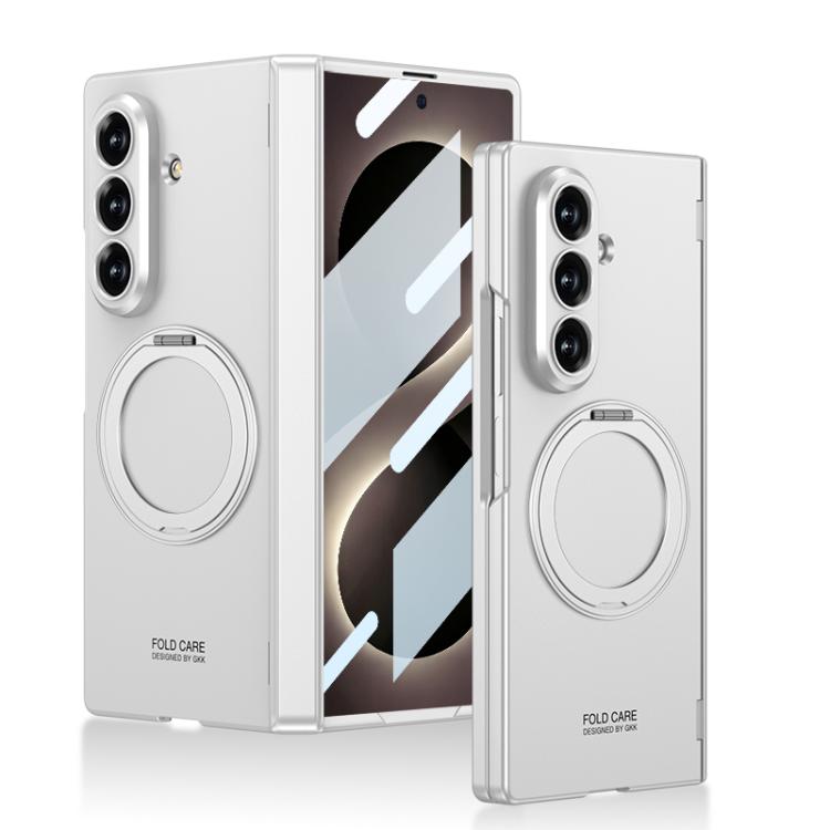 Custodia per telefono GKK con cerniera pieghevole magnetica integrata e supporto girevole, a copertura totale., For Galaxy Z Fold8 Ultra 5G, For Samsung Galaxy Z Fold7 5G