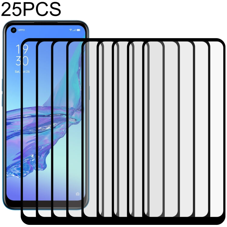 Pellicola in vetro temperato a schermo intero con colla intera da 25 pezzi, For OPPO A11k (25 PCS), For OPPO A12 (25 PCS), For OPPO A12e (25 PCS), For OPPO A32 (25 PCS), For OPPO A53 (25 PCS), For OPPO A72 5G (25 PCS), For OPPO A93 (25 PCS)            ...