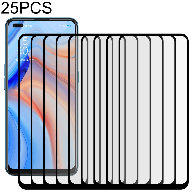 Pellicola in vetro temperato a schermo intero con colla intera da 25 pezzi, For OPPO A11k (25 PCS), For OPPO A12 (25 PCS), For OPPO A12e (25 PCS), For OPPO A32 (25 PCS), For OPPO A53 (25 PCS), For OPPO A72 5G (25 PCS), For OPPO A93 (25 PCS)            ...