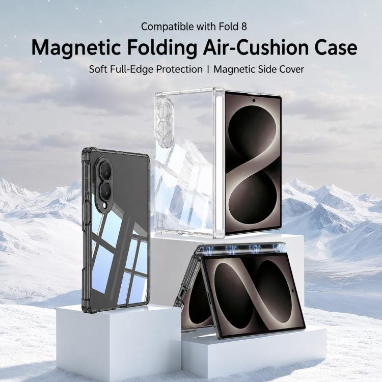 Custodia per telefono GKK con cerniera magnetica, pieghevole e airbag, a copertura totale., For Galaxy Z Fold8 5G, For Galaxy Z Fold8 Ultra 5G, For Samsung Galaxy Z Fold7 5G
