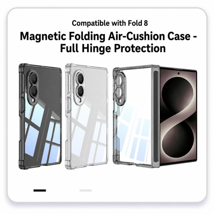 Custodia per telefono GKK con cerniera magnetica, pieghevole e airbag, a copertura totale., For Galaxy Z Fold8 5G, For Galaxy Z Fold8 Ultra 5G, For Samsung Galaxy Z Fold7 5G